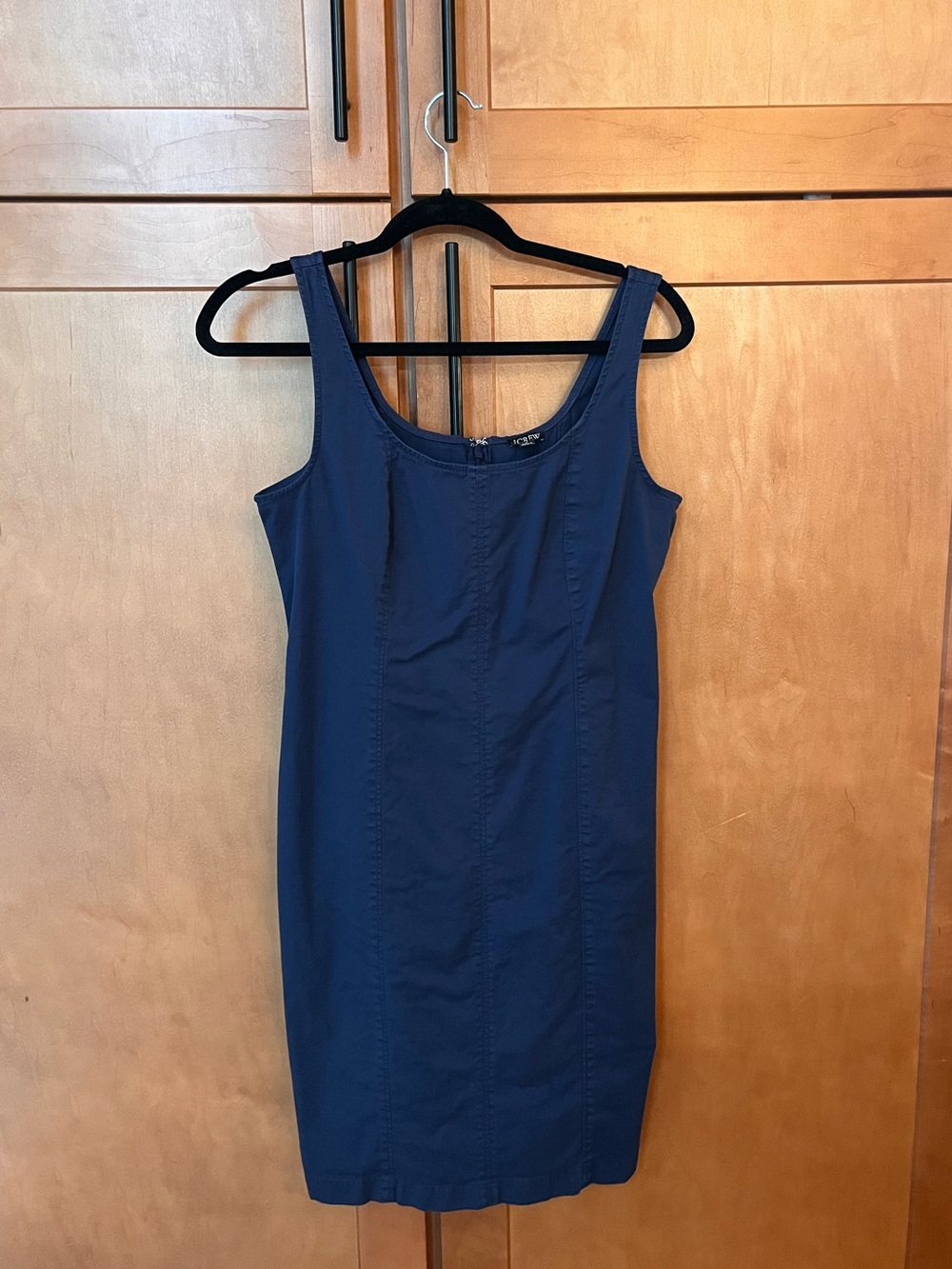 J.Crew Navy Cotton Shift Mini Dress